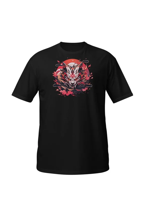 Yokai Demon Mask Japanese Mythology Street Art Graphic Unisex T-Shirt, up to Size 5XL