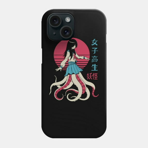 Yokai School Girl Protective Cover for iPhone 11–17 Pro Max Japanese Anime Style