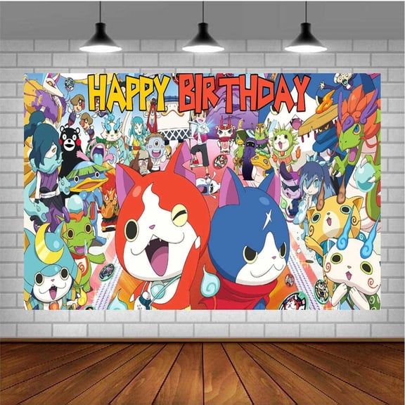 Yokai Watch Banner Poster Wall Decor Birthday Backdrop Background Party Supplies Taspestry