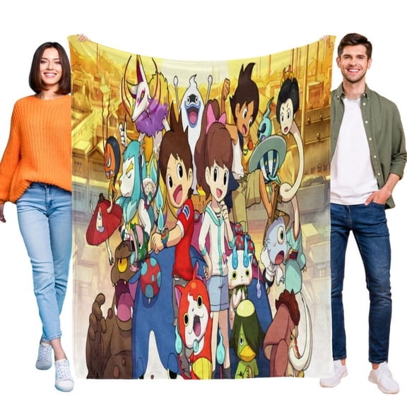 Yokai Watch Throw Blanket Gifts for Fans Lover Girls Boys Women Present Hoodie Him Bed 30"x40"