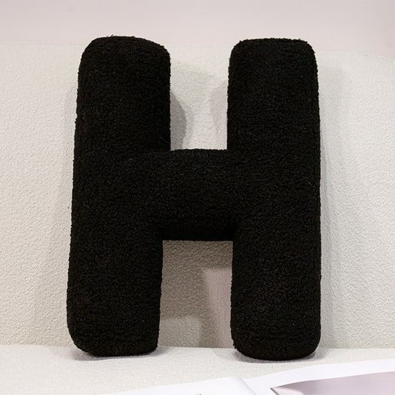 Yokan Alphabet Letter Decorative Throw Pillow, Soft English Letter Cushions for Living Room, Sofa, Bed, & Kids Room, Plush Filling, Comfortable Back & Neck Support, 26 Letters Available