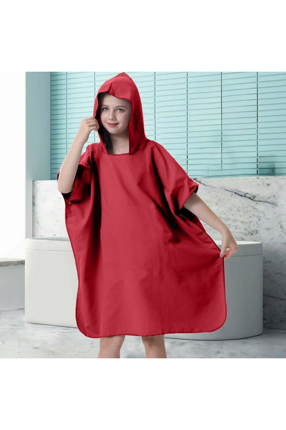 Beach Changing Towel with Hood, Fast Drying Surf Robe with Adjustable Sleeves & Pocket, Comfortable Polyester for Swimming, Bathing, Surfing, Purple, Green, Blue, Black