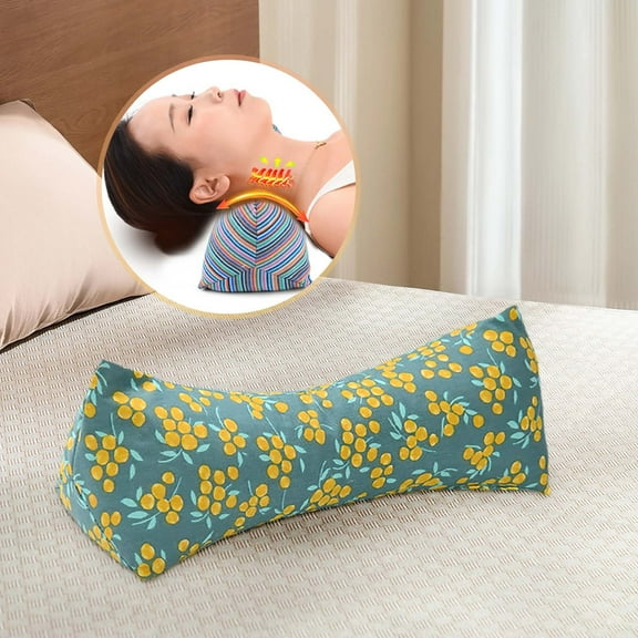 Yokan Buckwheat Shells Shaped Cervical Pillow, Neck & Lumbar Support Pillow for Adults, Comfortable Buckwheat Pillow for Pain Relief, Relaxing Neck Muscle & Spine Curvature Support