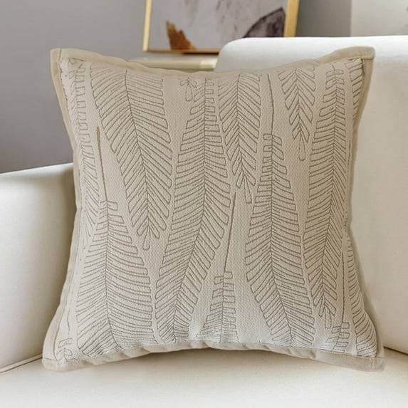 Yokan Chenille Sofa Cushion Pillow, Comfortable Decorative Pillow for Living Room & Bedroom, Soft Beige Back Cushion for Sofa & Bed, High Elasticity Filling, Easy to Clean, Stylish Home Décor