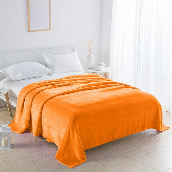 Yokan Cooling Blanket for All Seasons, Soft Polyester Summer Quilt, Breathable Ice Blanket for Hot Nights, Cooling Duvet for Fall & Spring, Comfortable Travel Bed, Orange/Green/Red/Blue/Gray