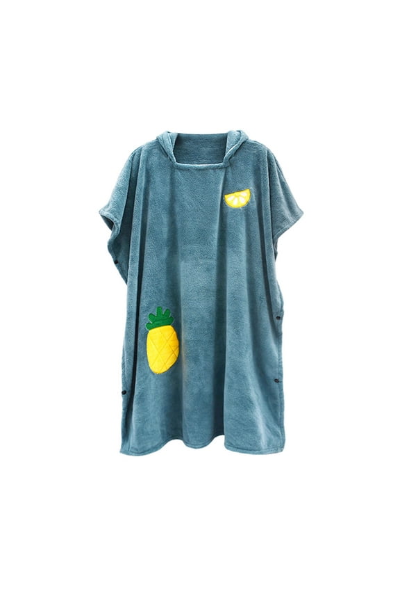 Coral Velvet Adult Hooded Bathrobe, Soft and Absorbent Female Spa Towel Cloak, Quick Drying & Ultra-Soft Beach & Shower Wrap, Cozy Home Robe for Women and Travel