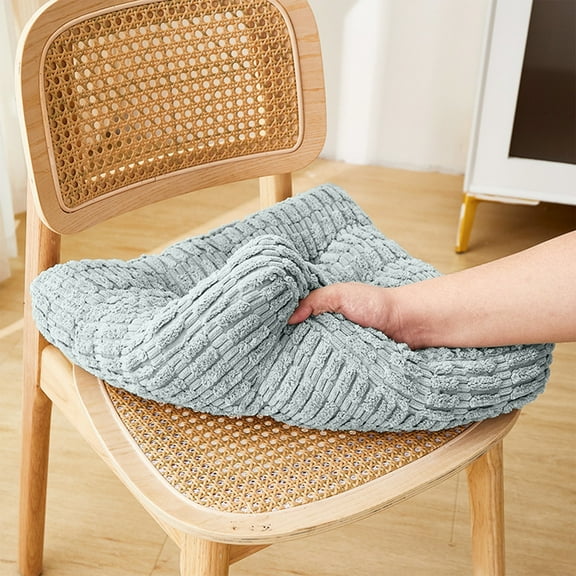 Yokan Corduroy Fat Strip Cushion, Ergonomic Office Chair Seat Cushion, Fall & Winter Memory Foam Cushion for Back & Neck Pain Relief, Comfortable Seating for Side & Back Sleepers