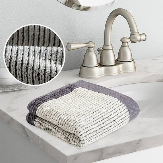 Yokan Deluxe Bath Towels Set, Absorbent Face Towels, 35x72cm Navy Blue, Soft Cotton Fabric for Ultimate Comfort, Quick Drying and Highly Absorbent, Perfect for Bathroom or Spa Use