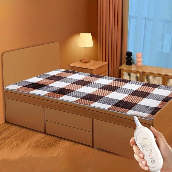 Yokan Electric Heating Blanket 59x31in, Soft Fabric Heating Pad with Adjustable Temperature Control, Polyester Heating Blanket for Sofa, Bed, Travel, Overheat Protection, Multicolor Comforter