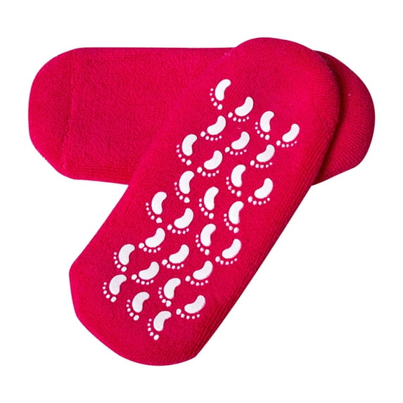 Yokan Foot Gel Moisturizing Socks, Hydrating Heel Gel Socks for Softening and Rejuvenating Feet, Non-Slip Cotton & Spandex Socks for Dry Cracked Heels, Reusable and Comfortable, 21.5x10.5cm