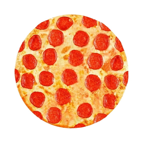 Yokan Funny Nap Pizza Blanket, 90x90cm Oversized Pepperoni Pizza Throw, Double-Layered Microfiber and Fleece Blanket for Movie Nights, Game Days, Fun Gift for Pizza and Food Lovers