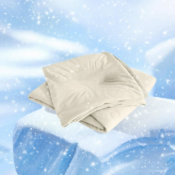 Yokan Ice Cream Cool Feeling Silk Summer Quilt, Soft & Lightweight Comforter, Breathable & Cool for Summer, Easy to Clean, Multi-functional Use, Available in Light Blue/Watermelon Red/White