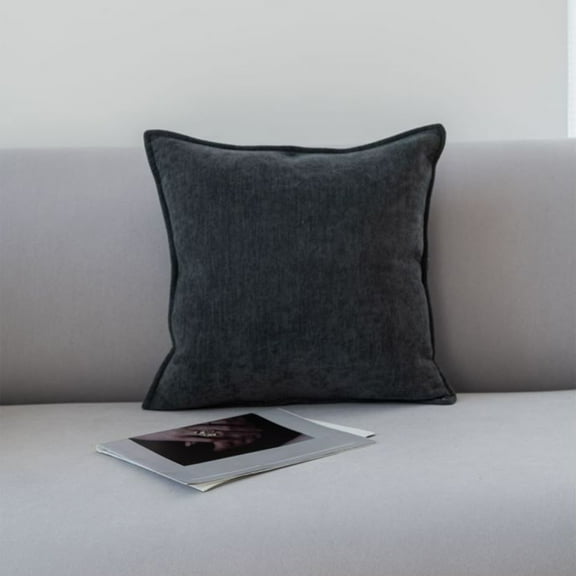 Yokan Living Room Sofa Pillow, Soft Snow Velvet Back Support Cushion, Polyester Throw Pillow for Sofa & Bed, Gray/Dark Gray/Khaki, Comfortable & Supportive Cushion for Relaxation