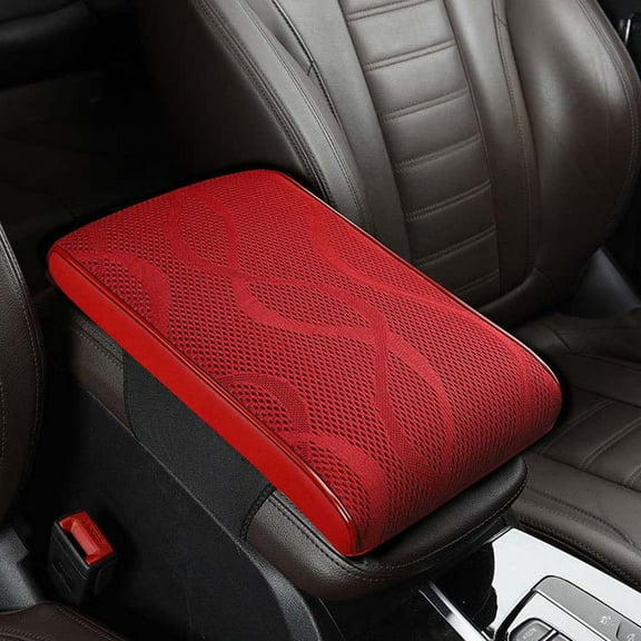Yokan Memory Foam Armrest Cushion, Universal Leather Car Armrest Cover, Elbow Support Pad for SUVs, Trucks & Minivans, Comfortable & Waterproof Center Console Protector for Vehicle Comfort