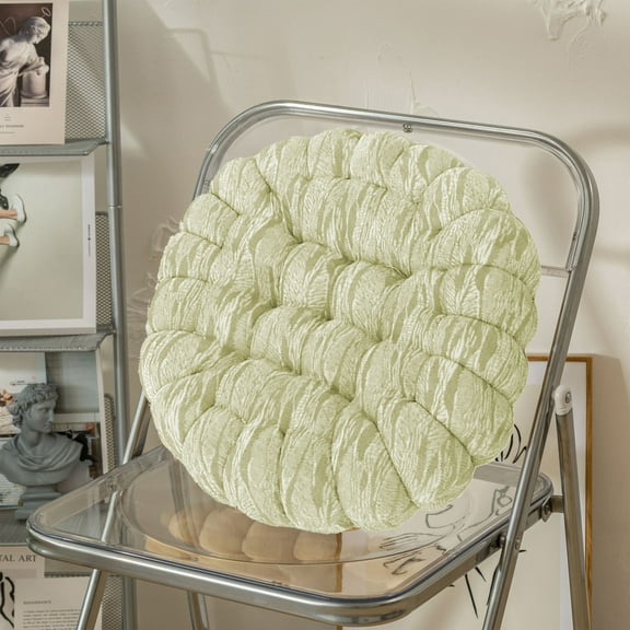 Yokan Office Household Seat Cushion, Soft Flock Floor Cushion for Living Room & Tatami Mats, 16 Inches Seat Pad for Reading, Relaxing, Yoga, Available in Orange/Green/Blue/Purple/Gray