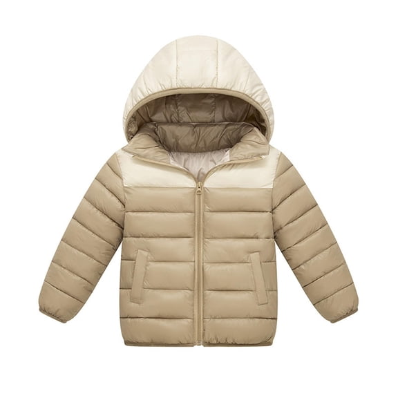 Yokan Padded Jacket with Hood for Girls, Lightweight Winter Coat with Zipper & Pockets, Ideal for Kids Aged 7-14, Warm & Practical for Cold Weather, Stylish and Durable, Multiple Sizes Available