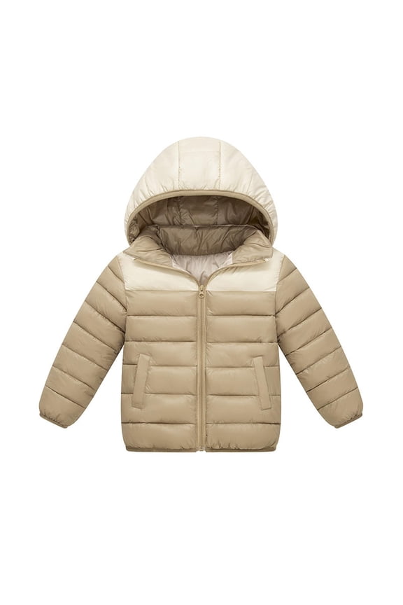 Padded Jacket with Hood for Girls, Lightweight Winter Coat with Zipper & Pockets, Ideal for Kids Aged 7-14, Warm & Practical for Cold Weather, Stylish and Durable, Multiple Sizes Available