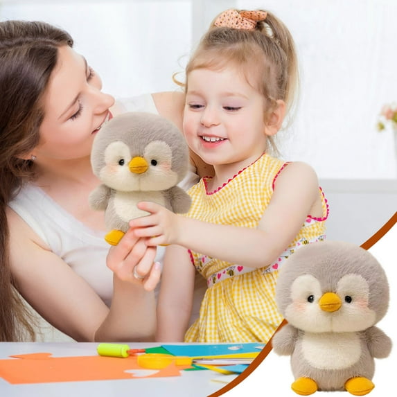 Yokan Plush Soft Penguin Realistic Toy, Lifelike Stuffed Penguin for Sleep Aid, Anxiety Relief, Cuddly Penguin Plush for Kids & Adults, Perfect Comfort Toy, Cute & Soft Penguin Design