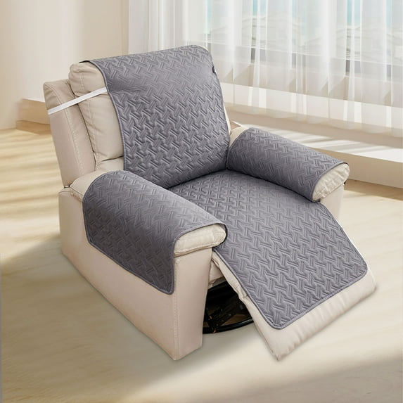 Yokan Quilted Recliner Sofa Towel, Solid Color Rocking Chair Cover, Furniture Protector for Dogs & Cats, Soft Polyester Slipcover for Living Room & Bedroom, Breathable and Comfortable