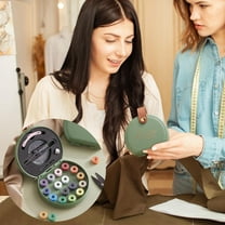 Yokan Sewing Box Set Multi-functional Sewing Bag, Portable Travel Organizer for Quilting Accessories, Compact Sewing Kit with Scissors, Needles, Ruler, and Thread Spools for Home & Dorm Use