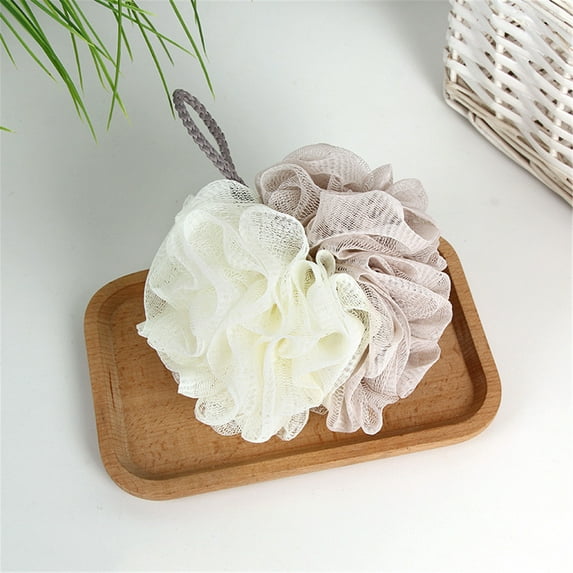 Yokan Soft Bath Ball for Adults & Children, Lanyard Design Shower Ball, Gentle Bath Sponge for Skin, Convenient Bath Ball for Bathroom Shower, Ideal for Relaxing Bath Experience