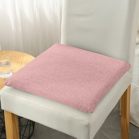 Yokan Solid Color Linen Seat Cushion, Breathable & Soft Buttock Cushion for Dining Chair, Stool, Desk Chair & Long Sitting, Comfortable & Relaxing Cushion, 40x40 cm, Easy to Maintain & Clean