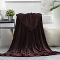 thumbnail image 1 of Yokan Solid Color Velvet Blanket, Soft Flannel Throw for Sofa & Bed, Cozy Polyester Fleece Cover for Fall & Winter, Coffee/Dark Gray/White, Ideal for Living Room & Bedroom, Soft & Warm Bed Quilts, 1 of 7