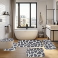 thumbnail image 1 of Yokan Spotted Tie-Dye Bath Mat Set, Plush Velvet Bathroom Rugs, Soft Non-Slip Absorbent 5-Piece Bath Rugs, Durable Shower & Toilet Mats for Home Decor, Luxury Bathroom Mats, 1 of 9