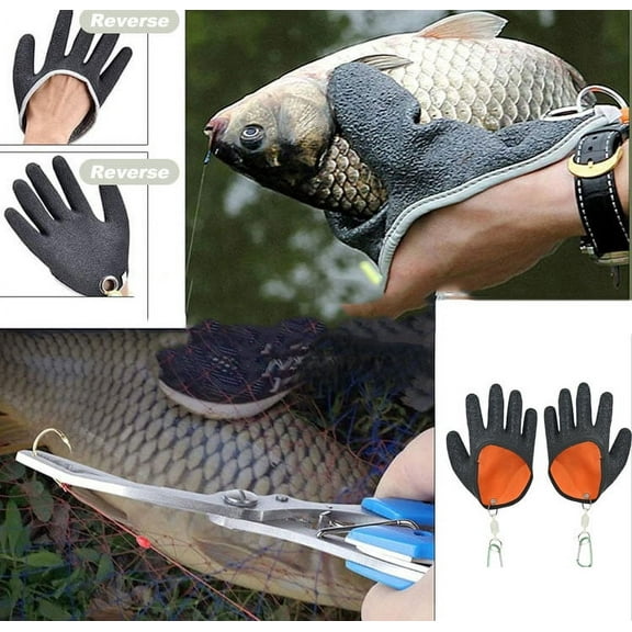 Yokan Stab-Proof Magnetic Fishing Gloves, Ergonomic Outdoor Work Gloves for Fishing, Hunting, Mining & Sports, High-Density Protective Coating, Non-Slip Grip, One Size Fits Most