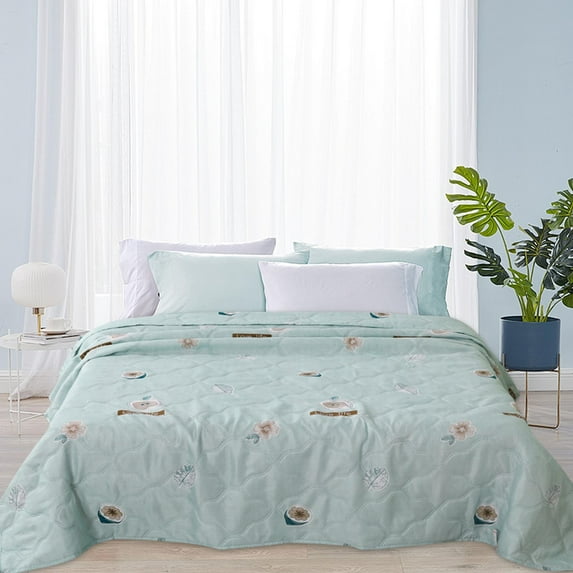 Yokan Summer Quilt for Bed, Sofa, Travel, Soft and Breathable Washable Quilt for Adults and Kids, Lightweight, Comfortable Bedding for Home, Camping, Cozy Travel Quilt for Warm Weather