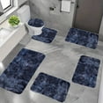 thumbnail image 1 of Yokan Tie-Dye Bathroom Toilet Mat Set, 6-Piece Plush Velvet Bath Rug, Non-Slip, Absorbent & Quick-Dry, Soft, Machine Washable, Luxury Bathroom Mat for Home & Shower, 1 of 7
