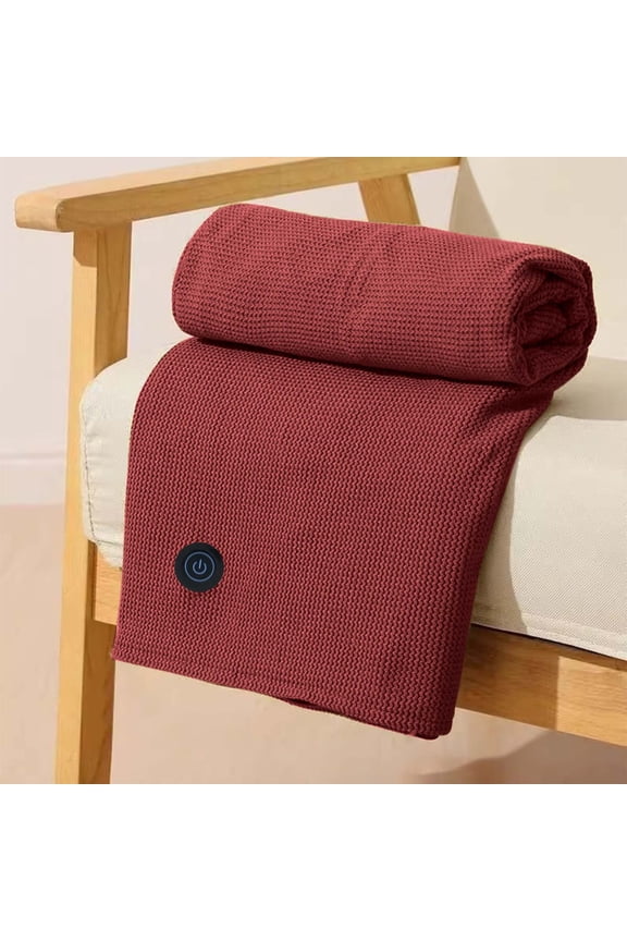 USB Heated Blanket, Wearable Portable Heated Throw, Adjustable Temperature USB Shawl for Cold Weather, Washable Zippered Heating Wrap for Home, Office & Travel, Cozy Heated Shawl for Winter