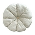 thumbnail image 1 of Yokan Velvet Pumpkin Cushion, 18in Round Floor Pillow with Pleated Design, Soft Decorative Cushion for Sofa & Chair, Elegant Pumpkin Shaped Pillow for Living Room & Office, Cozy Autumn Décor Accent, 1 of 2