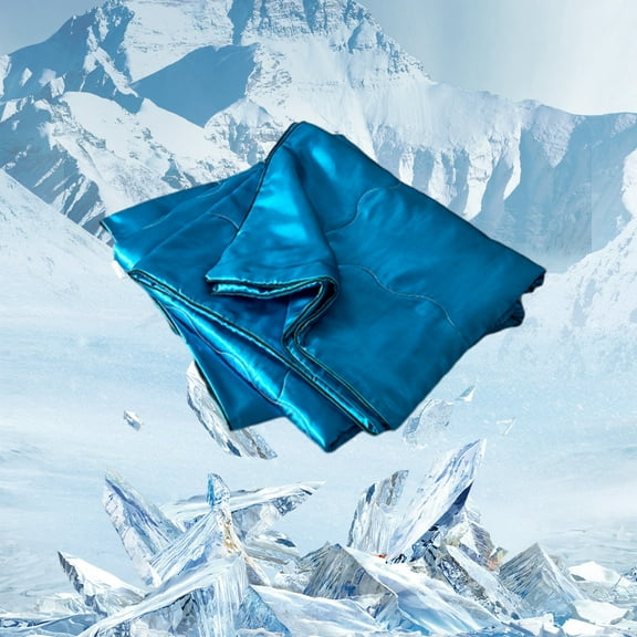 Yokan Washed Silk Ice Silk Summer Quilt, Cool and Breathable Comforter, Soft & Lightweight, Perfect for Hot Weather, Machine Washable, Available in Red/Purple/Green/Sky Blue/Blue/Coffee