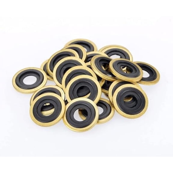 Yoke Washer Brass/Viton O-Ring Seals Gasket for use with Oxygen Regulators (Pack of 20)