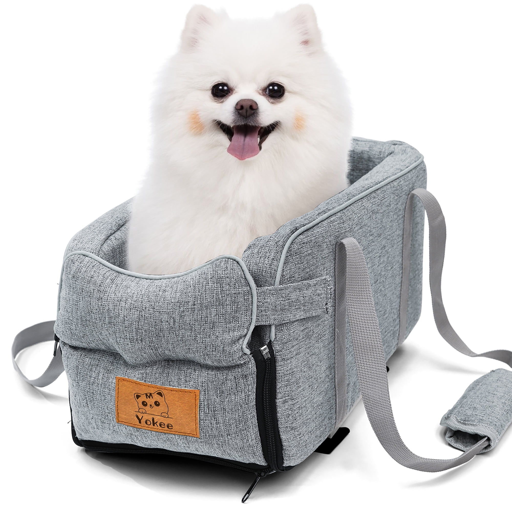 Safe Nonslip Dog Car Seat Carrier With Control Armrest Booster Cushion