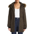 thumbnail image 1 of Yoki Women's Hooded Coat With Faux Fur Hood, 1 of 5