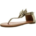 thumbnail image 1 of Yokids Amanda-15 Little Girls Flat Thong Sandals with Bow and Rhinestones, 1 of 4
