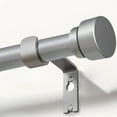 thumbnail image 1 of Yokila Silver Curtain Rod for Windows 16 to 60 Inches 1" Diameter Modern Decorative Heavy Duty Window Curtain Rod Adjustable with Solid Finials for Living Room Bedroom Kitchen Outdoor, 1 of 14