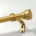 thumbnail image 1 of Yokila Warm Gold Curtain Rods for Windows 16 to 120 Inches Adjustable Length Heavy Duty 1" Diameter Window Curtain Rod with Solid Metal Finials for Outdoor Living Room Bedroom Farmhouse Kitchen, 1 of 15