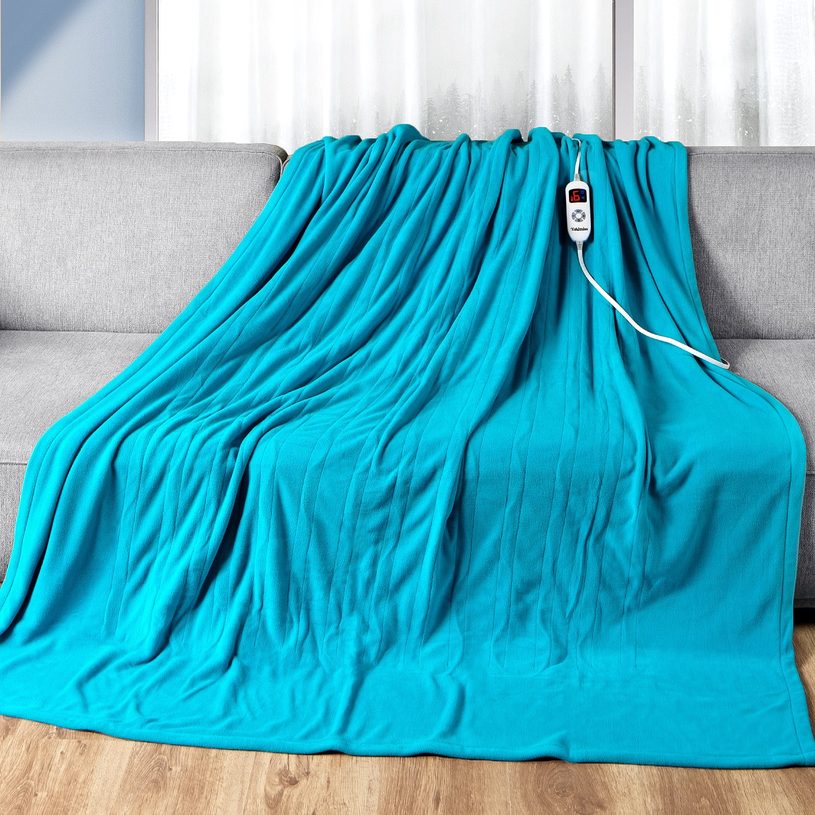 Yokimisu Electric Heated Blanket 62" x 84" Polar Fleece Twin Size