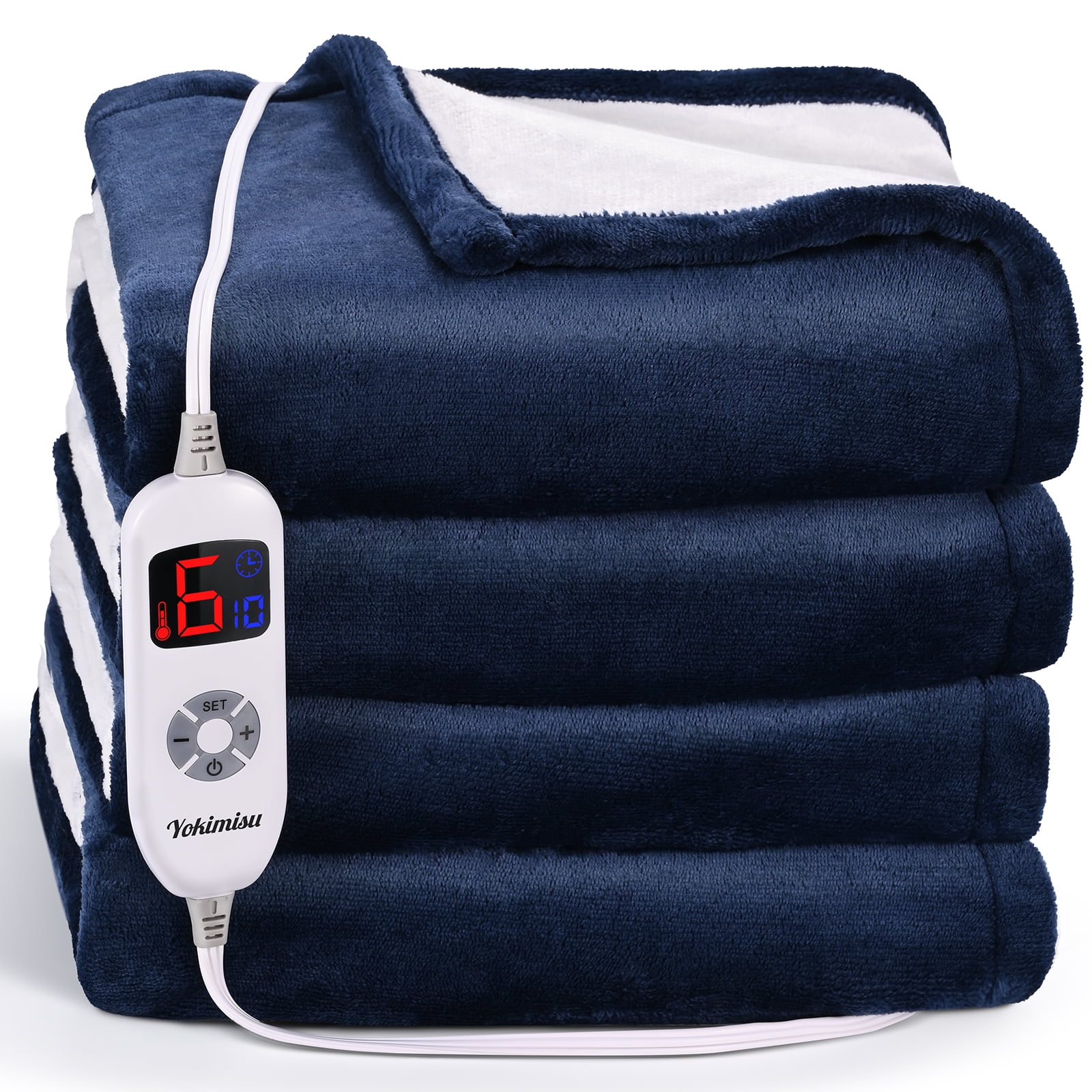 Yokimisu Electric Heated Blanket 72" x 84" DoubleSided Flannel Heating