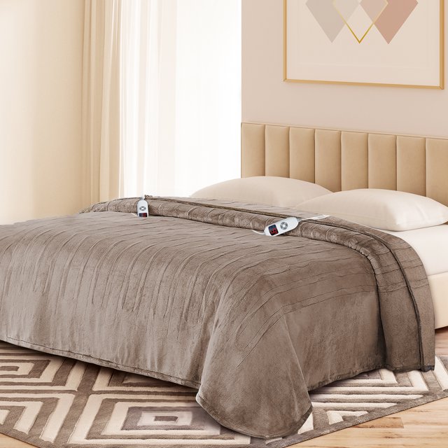 "Yokimisu King Size Electric Heated Blanket 90"" x 100"", Fast Heating