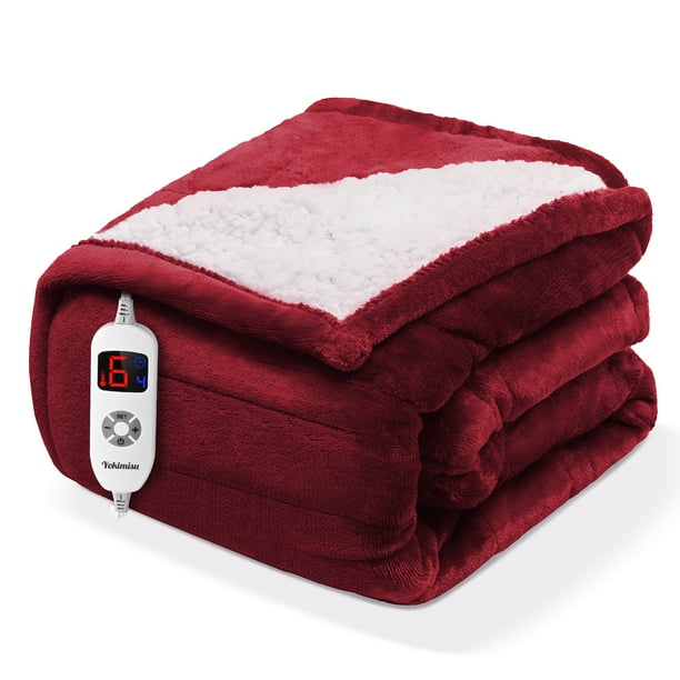 Yokimisu Electric Heated Blanket Throw Blanket 50" x 60" Flannel and