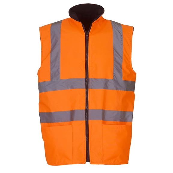 Yoko Adult Hi-Vis Fleece Reversible Vest
