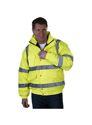 Buffalo Outdoors® Workwear Men's Reflective Windbreaker-Hi Vis Yellow