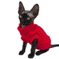 thumbnail image 1 of YokoKat Red Turtleneck Kitten Cat Sweater Size XS, 1 of 6