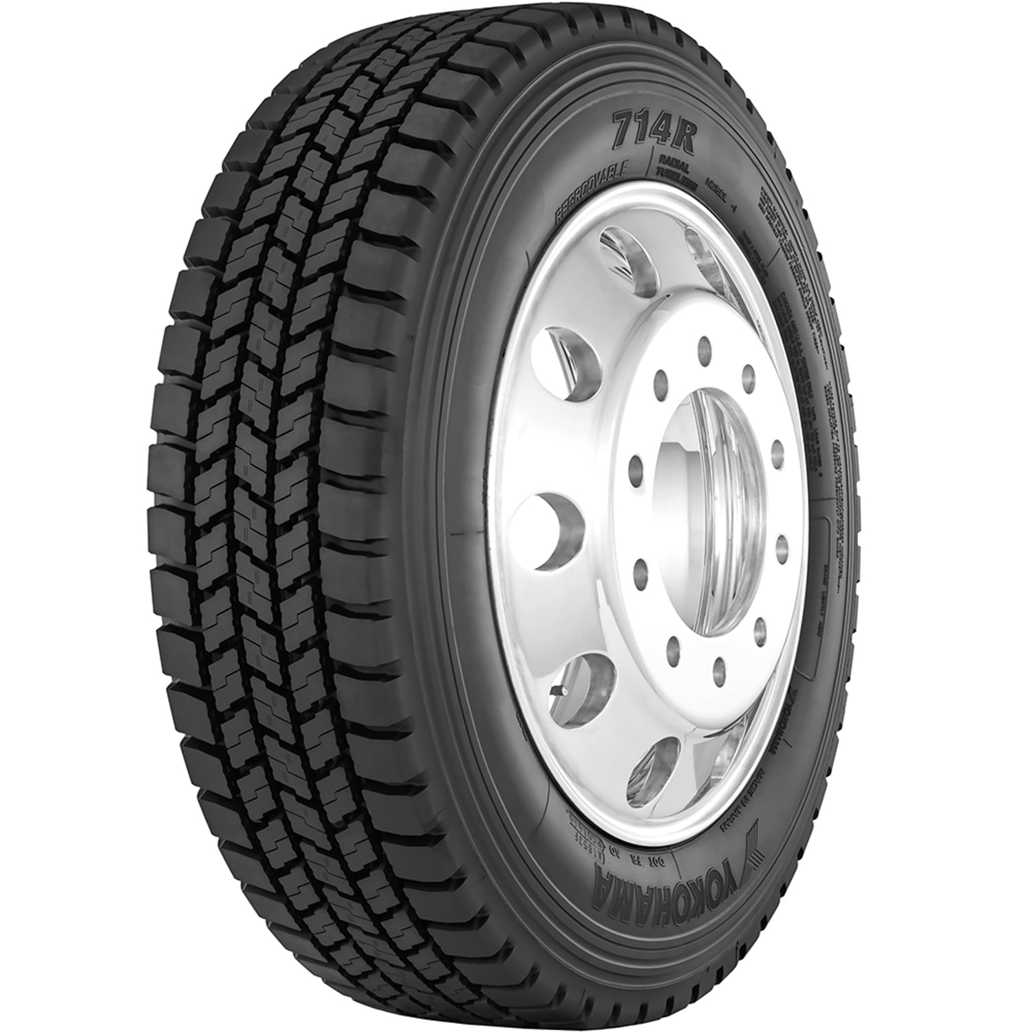 Yokohama 714R 225/70R19.5 128/126L G 14 Ply Drive Commercial Tire