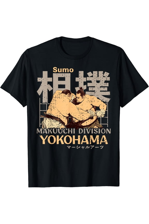 Yokohama City Vintage Sumo Wrestling Japan Yokohama T-Shirt