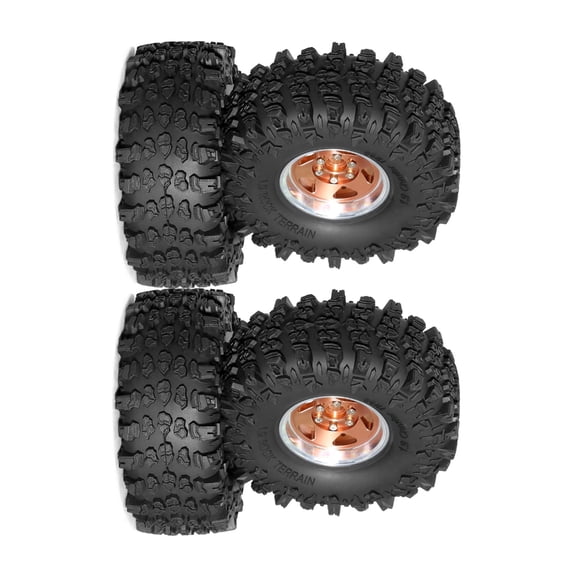 Yokua 1/10 Model Car Rubber Wheel Supplies for Remote Control Crawlers Mud Tires